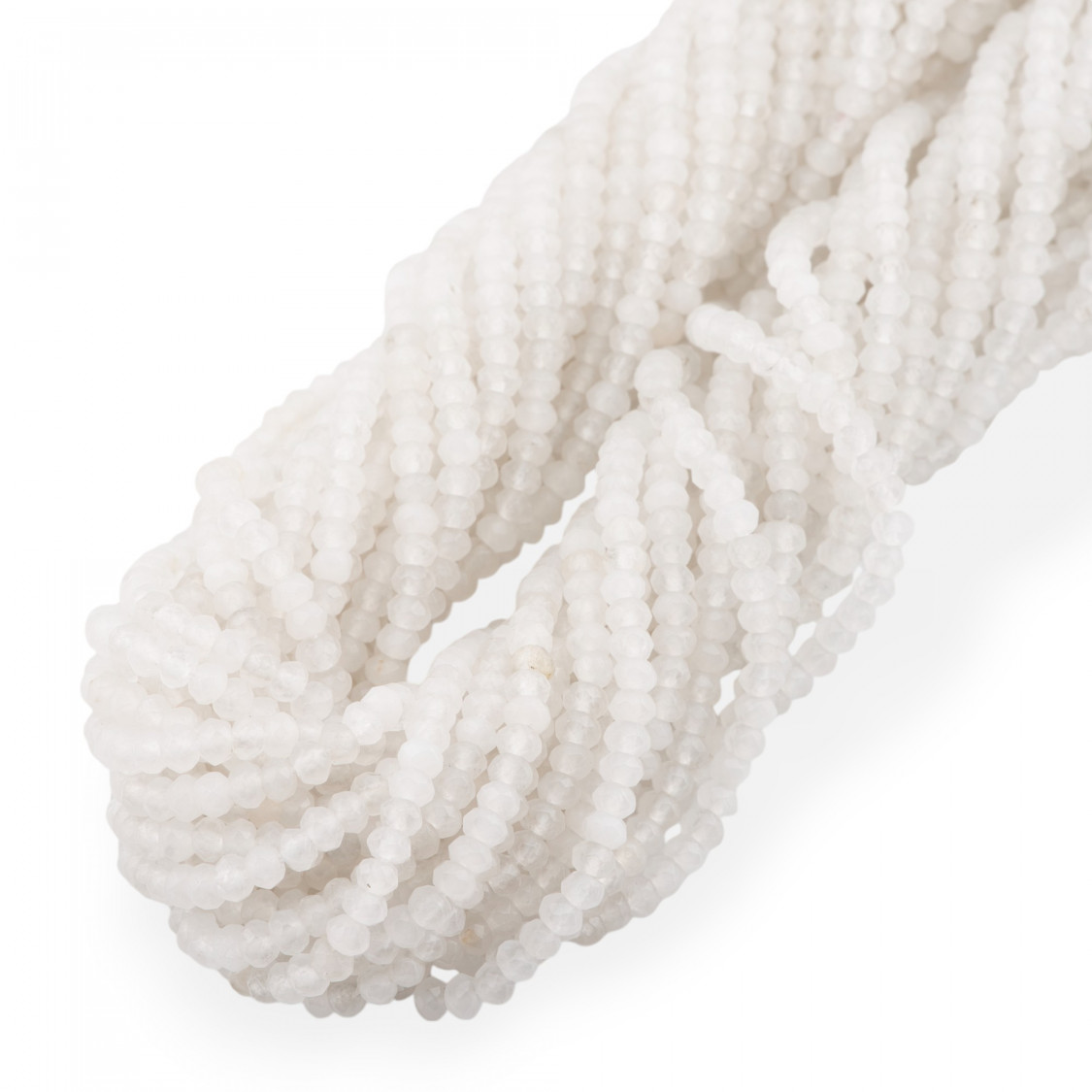 Giada Linea Economica Rondelle Sfaccettate 3,5x2,5mm Bianco-GIADA | Worldofjewel.com