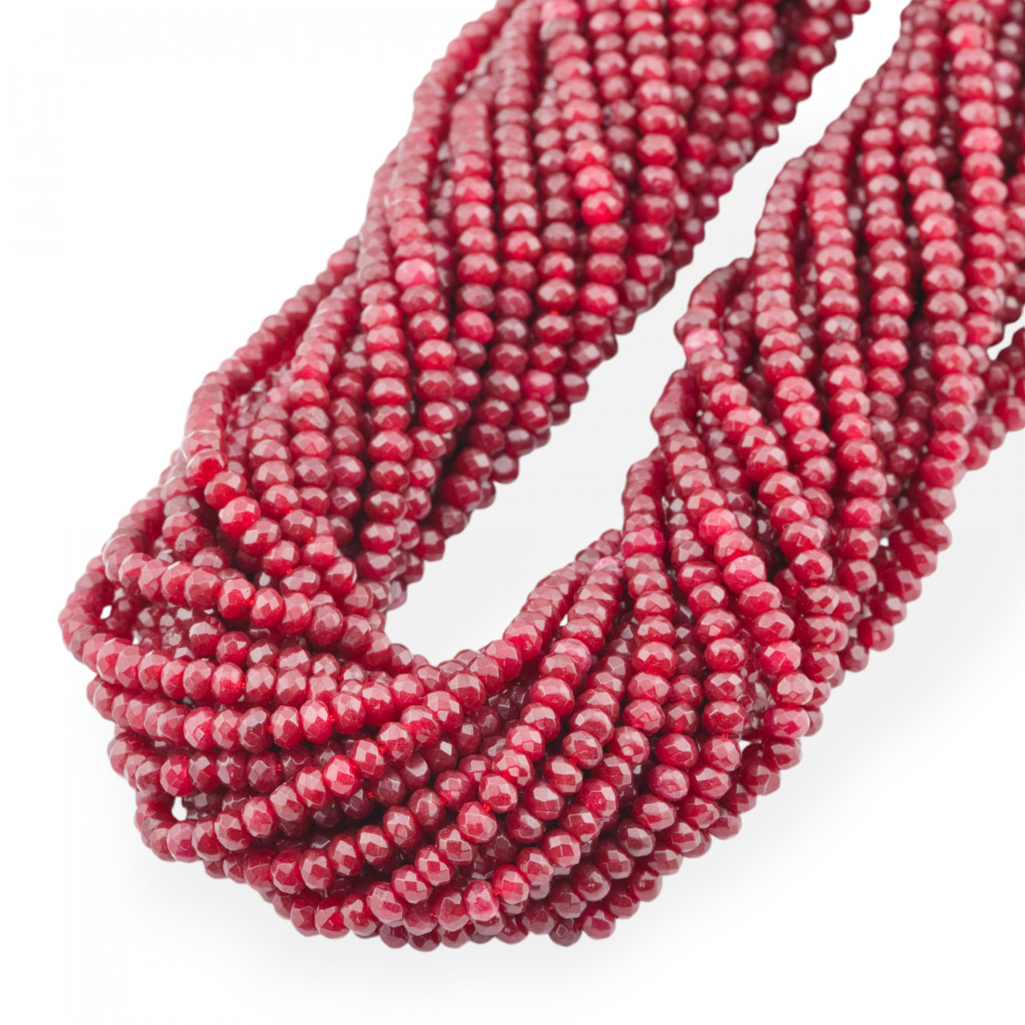 Giada Linea Economica Rondelle Sfaccettate 3,5x2,5mm Rosso Rubellite-GIADA | Worldofjewel.com