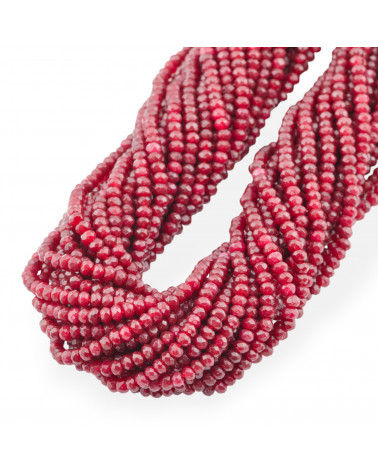 Giada Linea Economica Rondelle Sfaccettate 3,5x2,5mm Rosso Rubellite-GIADA | Worldofjewel.com