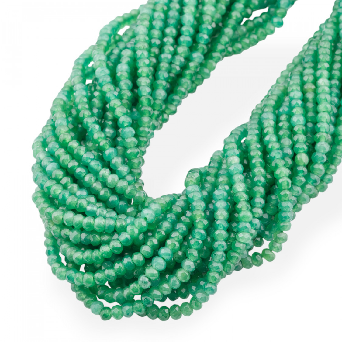 Giada Linea Economica Rondelle Sfaccettate 3,5x2,5mm Verde-GIADA | Worldofjewel.com