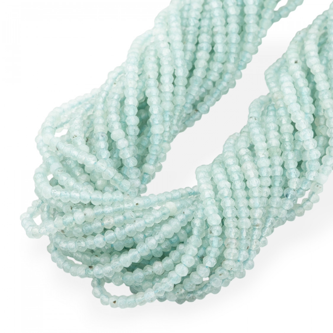 Giada Linea Economica Rondelle Sfaccettate 3,5x2,5mm Verde Ghiaccio-GIADA | Worldofjewel.com