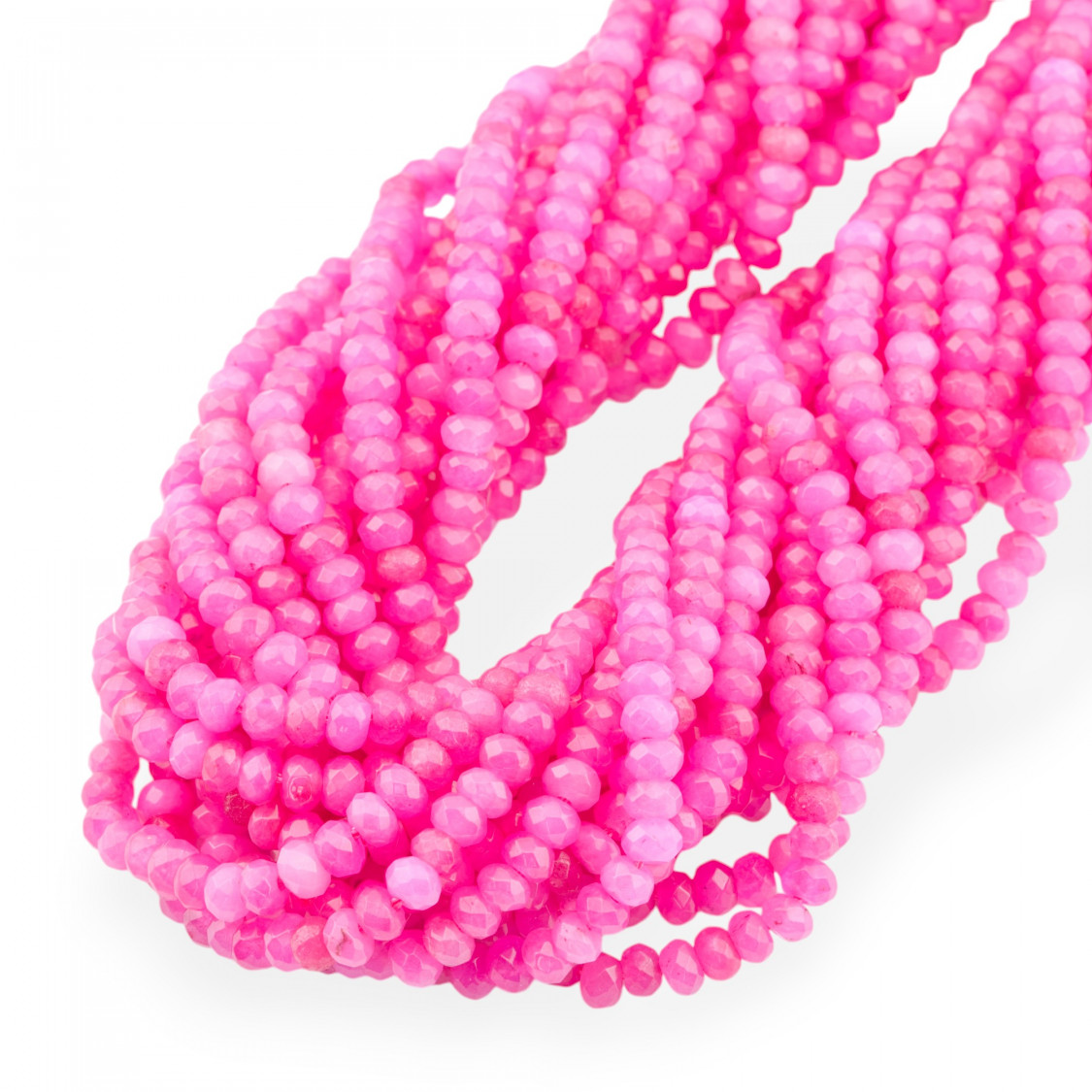Giada Linea Economica Rondelle Sfaccettate 4x3mm Fucsia-GIADA | Worldofjewel.com