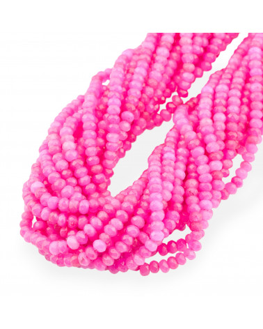 Giada Linea Economica Rondelle Sfaccettate 4x3mm Fucsia-GIADA | Worldofjewel.com