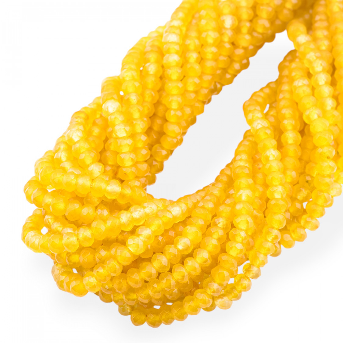 Giada Linea Economica Rondelle Sfaccettate 4x3mm Giallo-GIADA | Worldofjewel.com