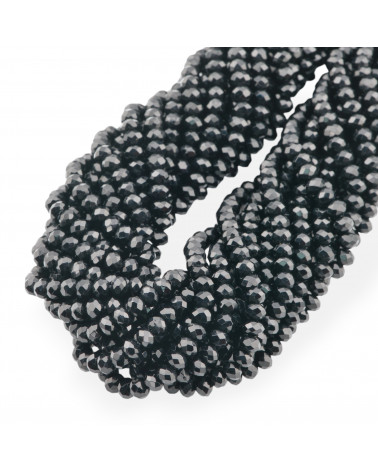 Giada Economic Line Faceted Rondelle 4x3mm Μαύρο-ΝΕΦΡΙΤΗΣ | Worldofjewel.com