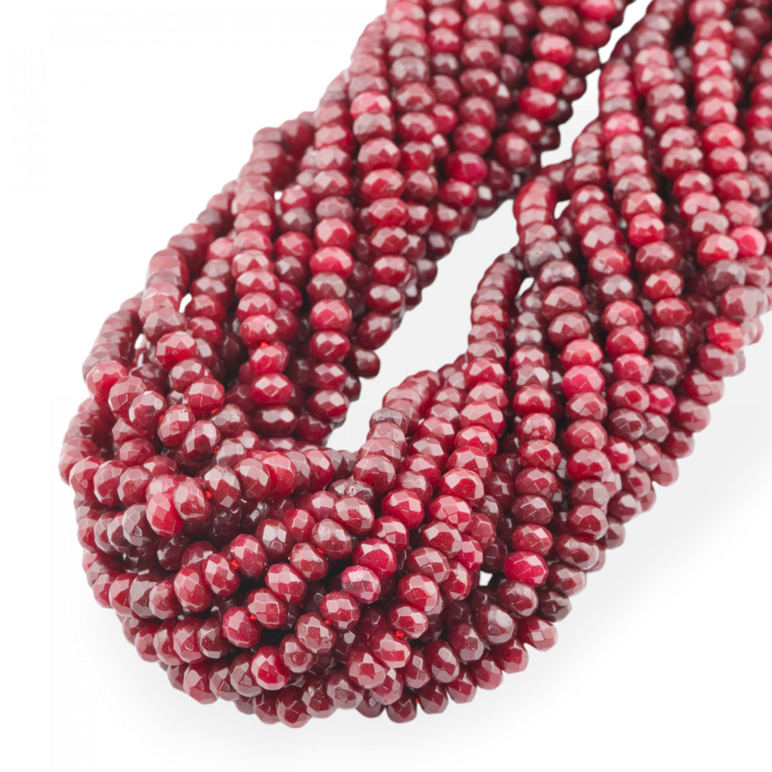 Giada Linea Economica Rondelle Sfaccettate 4x3mm Rosso Ruby-GIADA | Worldofjewel.com