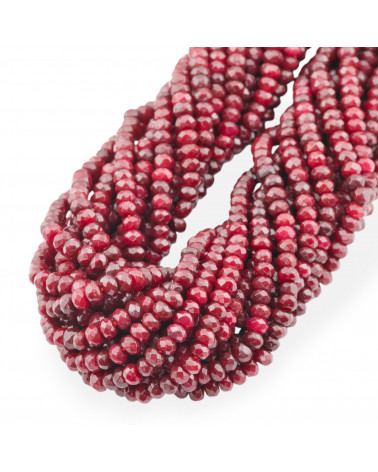 Giada Linea Economica Rondelle Sfaccettate 4x3mm Rosso Ruby-GIADA | Worldofjewel.com