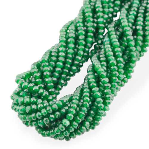 Giada Linea Economica Rondelle Sfaccettate 4x3mm Verde Bosco-GIADA | Worldofjewel.com