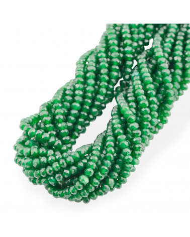 Giada Linea Economica Rondelle Sfaccettate 4x3mm Verde Bosco-GIADA | Worldofjewel.com