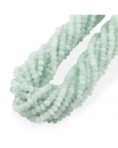 Jade Economic Line Faceted Rondelles 4x3mm Light Green Chrysos-JADE | Worldofjewel.com