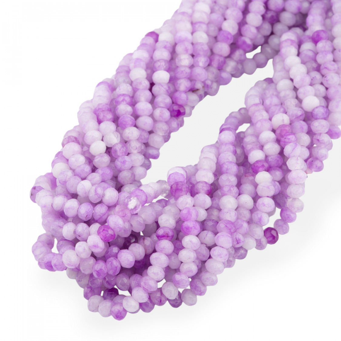 Giada Economic Line Facettierte Rondelle 4x3mm Hellviolett-JADE | Worldofjewel.com