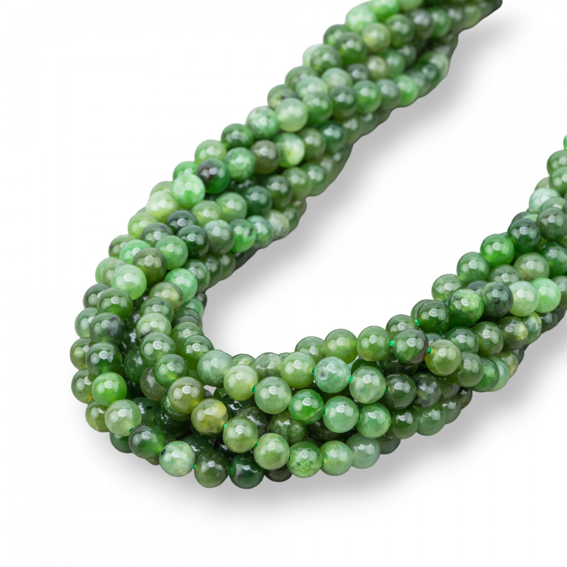 Giada Birmana Scuro Tondo Liscio (YEN) 6mm-GIADA BURMA | Worldofjewel.com