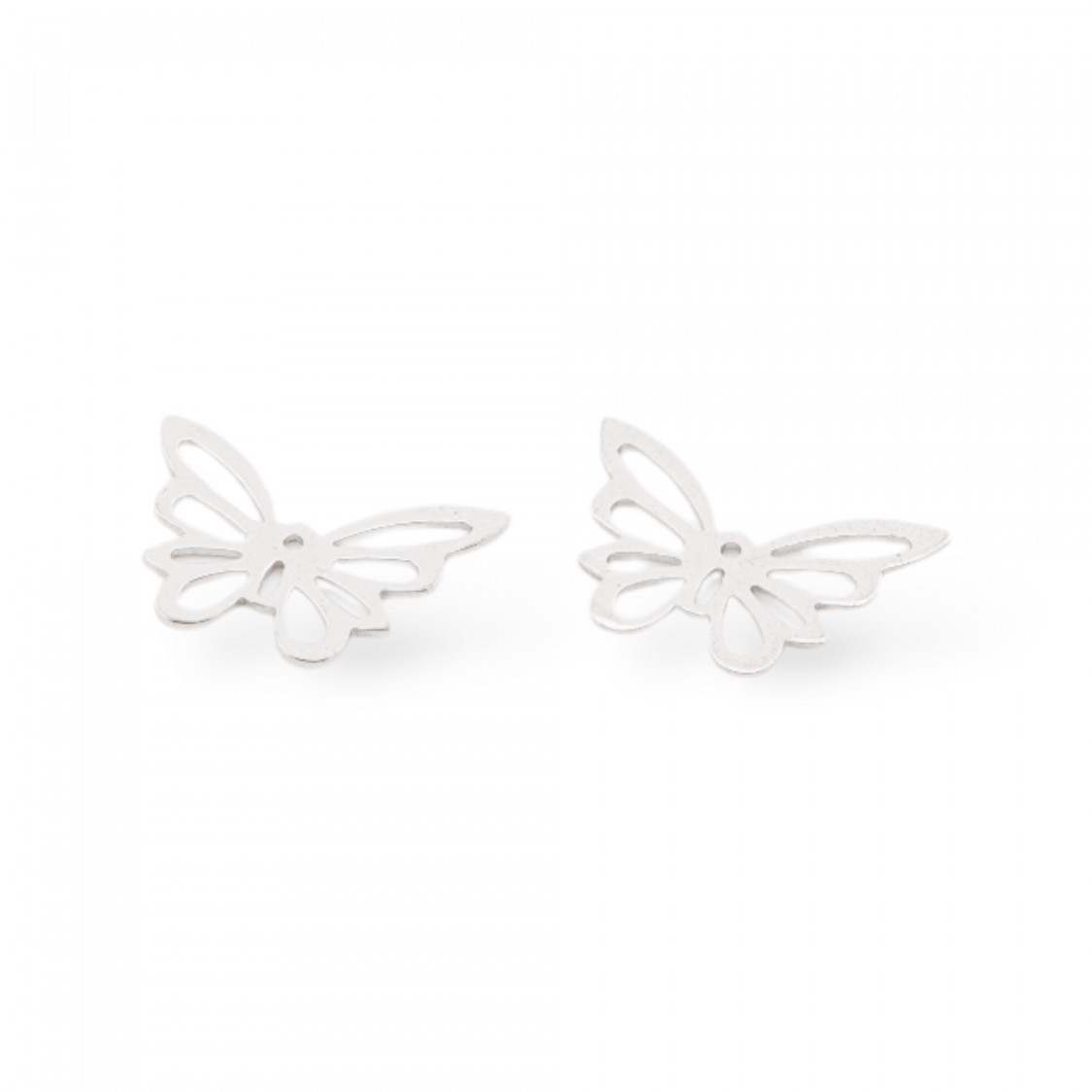 Componente Connettore Di Argento 925 Piastra Farfalla 18x12mm 10pz Rodiato-CONNETTORI LISCI | Worldofjewel.com