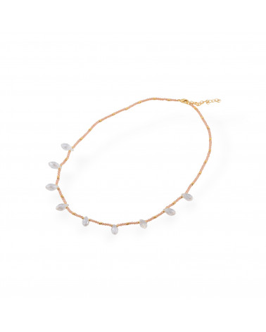 Collana Bijoux Di Cristalli CZ Con Elementi Di Bronzo 2pz Brown-DESIGN ITALY | Worldofjewel.com