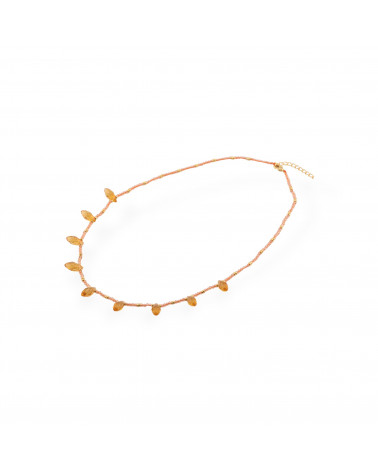 Collana Bijoux Di Cristalli CZ Con Elementi Di Bronzo 2pz Marrone-DESIGN ITALY | Worldofjewel.com