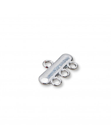 Barretta Multifilo Per Chiusura Di Ottone A 3 Fili 10x18mm 38pz Rodiato-CHIUSURE | Worldofjewel.com