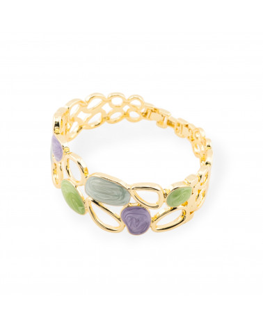 Bracciale Bijoux Smaltato Collezione Isabella 1pz-BRACCIALI BRONZO E OCCHIO DI GATTO | Worldofjewel.com