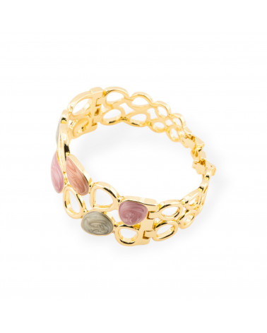 Bracelet Bijoux Émaillé Collection Isabella 1pc-BRACELETS EN BRONZE ET OEIL DE CHAT | Worldofjewel.com