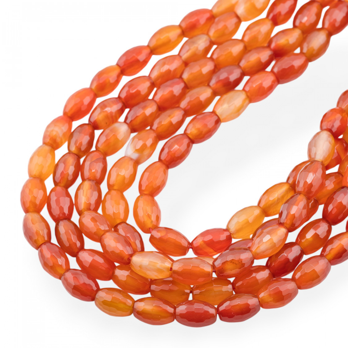 Carnelian Red Rice Faceted 8x12mm Mix-RED CARNELIAN | Worldofjewel.com