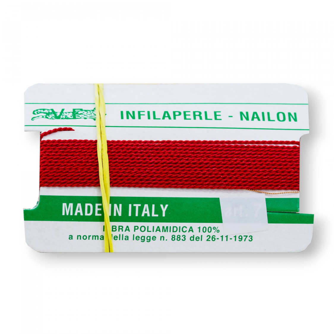 Polyamide Fiber Bead Thread 12pcs ART148 Red Size 3-ART 148 ROSSO | Worldofjewel.com