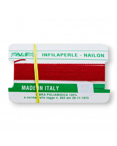Polyamide Fiber Bead Thread 12pcs ART148 Red Size 3-ART 148 ROSSO | Worldofjewel.com