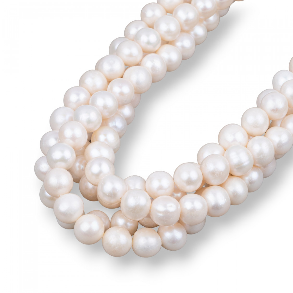 Perle di Fiume Tondo 10,0-10,5mm A Bianco-TONDO | Worldofjewel.com