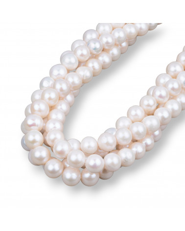 Perle Di Fiume Tondo 10,0-10,5mm AA1A Bianco-LINEA ALTA | Worldofjewel.com
