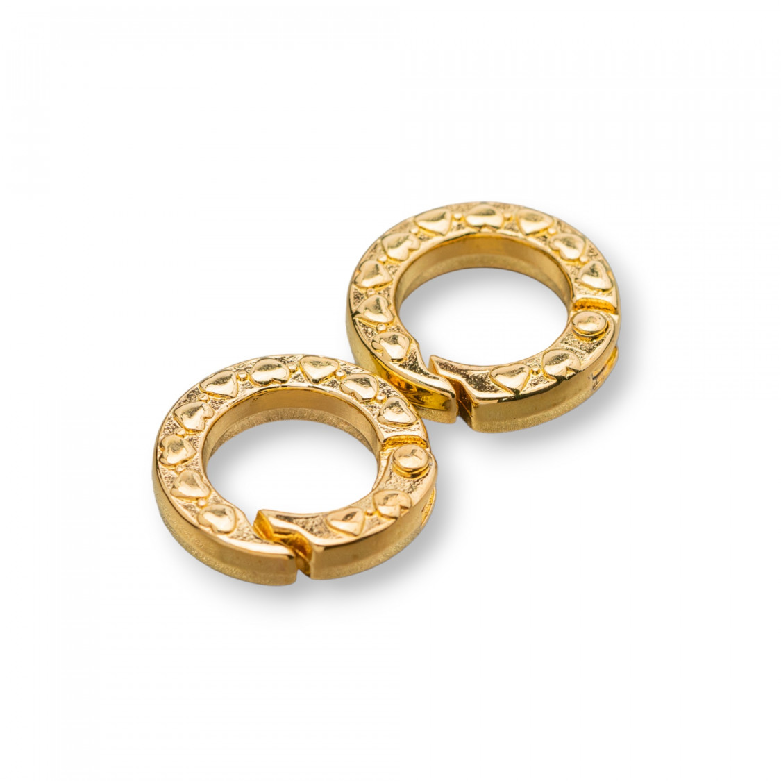 Chiusura Gancio di Ottone Battuto Tondo 20mm 16pz Dorato-CHIUSURE DI OTTONE E BRONZO | Worldofjewel.com