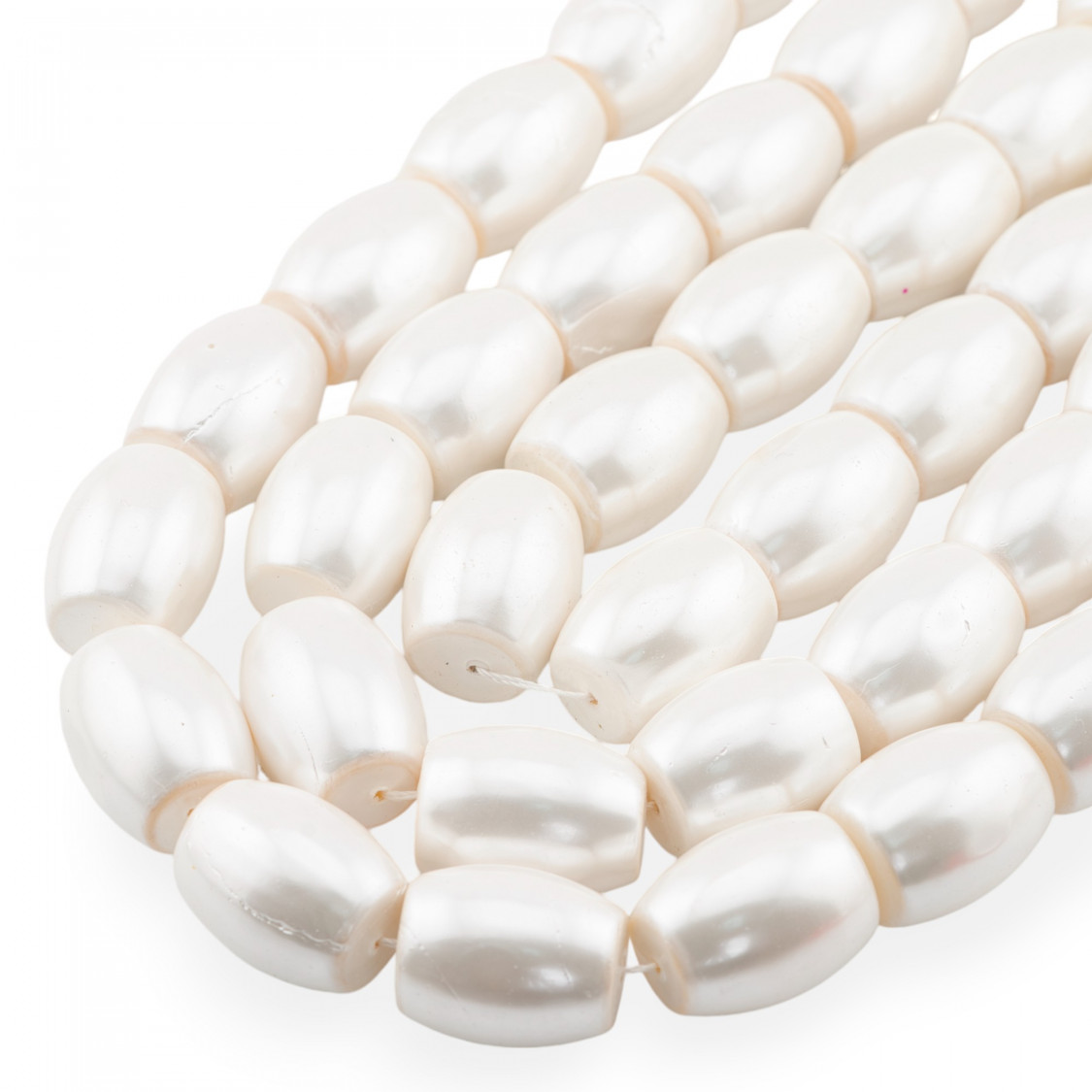 Baril de perles de Majorque blanches 18x22mm-PERLES BLANCHES | Worldofjewel.com