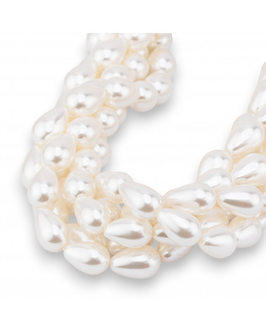 Perle di Maiorca Bianca Goccia Liscia 8x12mm-PERLE DI MAIORCA | Worldofjewel.com