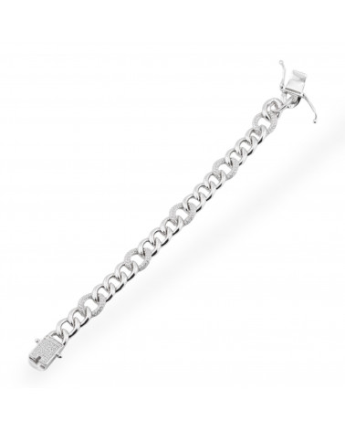 Pulsera Plata 925 Con Circonitas Pave' 1ud-PLATA 925 | Worldofjewel.com
