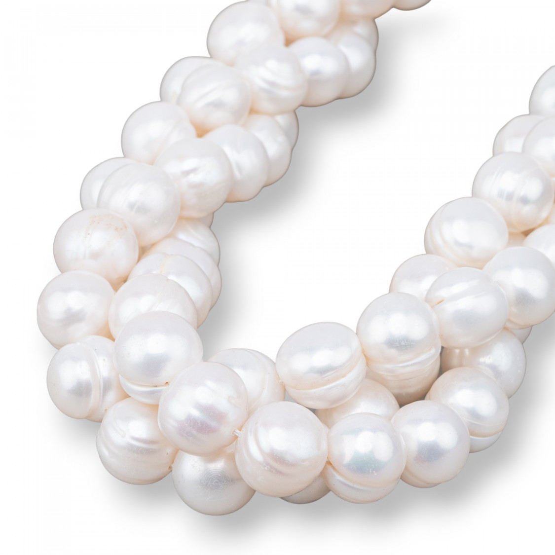 Perle Di Fiume Tondo 11,5-13,5mm Bianco-LINEA ALTA | Worldofjewel.com