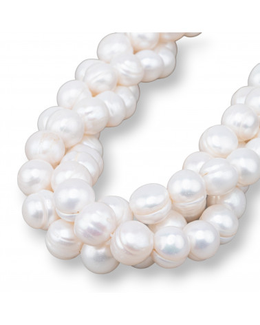 Perle Di Fiume Tondo 11,5-13,5mm Bianco-LINEA ALTA | Worldofjewel.com