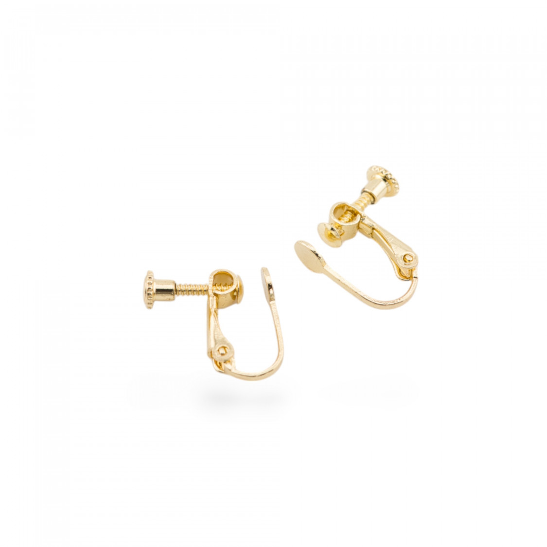 Base de boucle d'oreille en laiton avec clip à vis 5x16mm 14 paires-BASES EN LAITON ET BRONZE | Worldofjewel.com