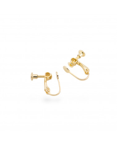 Base Per Orecchini Di Ottone A Clip A Vite 5x16mm 14 Paia-BASI DI OTTONE E BRONZO | Worldofjewel.com