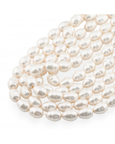 Perle di Maiorca Bianca Gocce Barocche 10x13mm-PERLE BIANCHE | Worldofjewel.com
