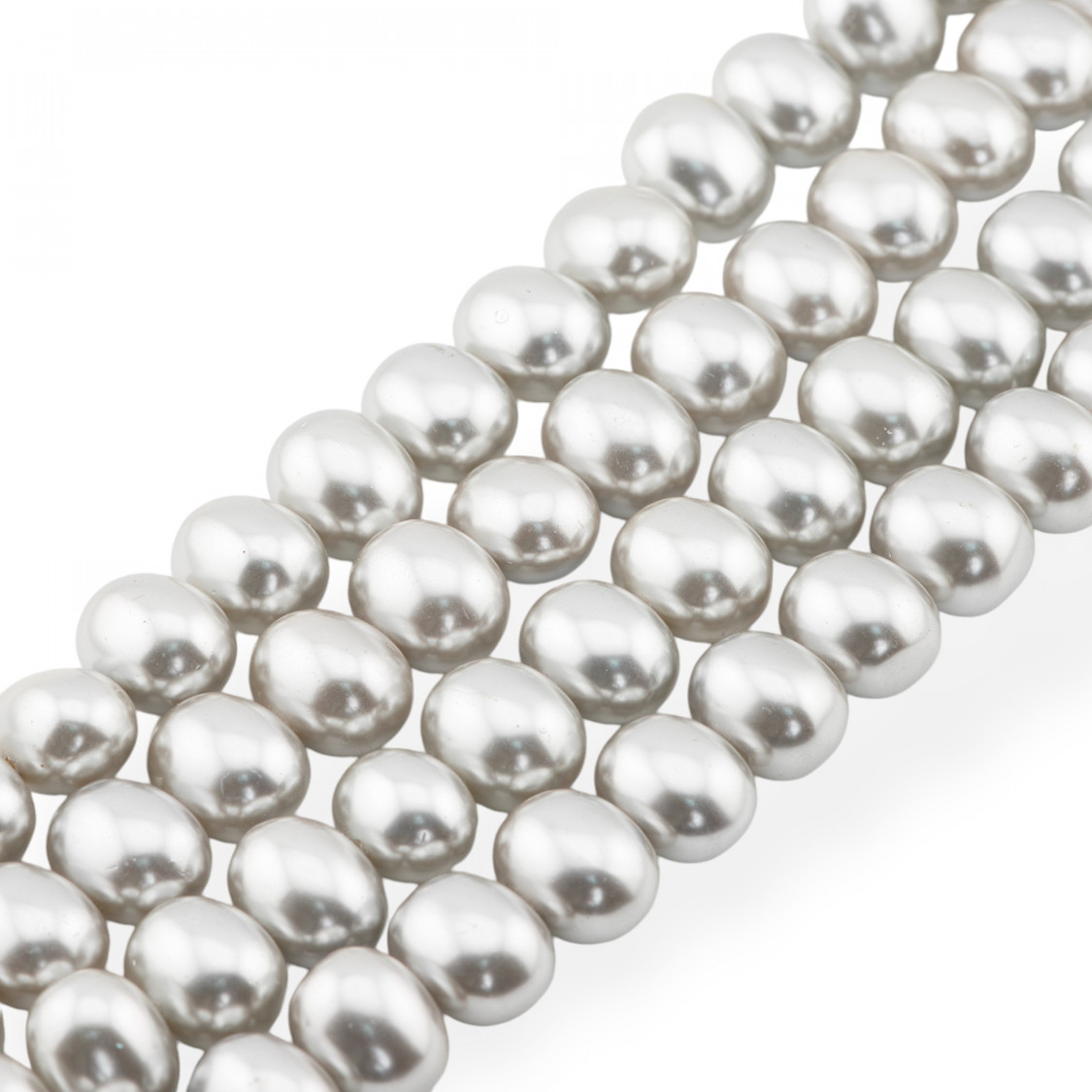 Perle di Maiorca Grigio Argento Caramella 15x12mm-PERLE GRIGIE | Worldofjewel.com