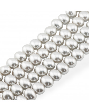 Perle di Maiorca Grigio Argento Caramella 15x12mm-PERLE GRIGIE | Worldofjewel.com