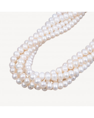 Perles de rivière rondes 7.0-7.5mm AAA Blanc-HAUTE LIGNE | Worldofjewel.com