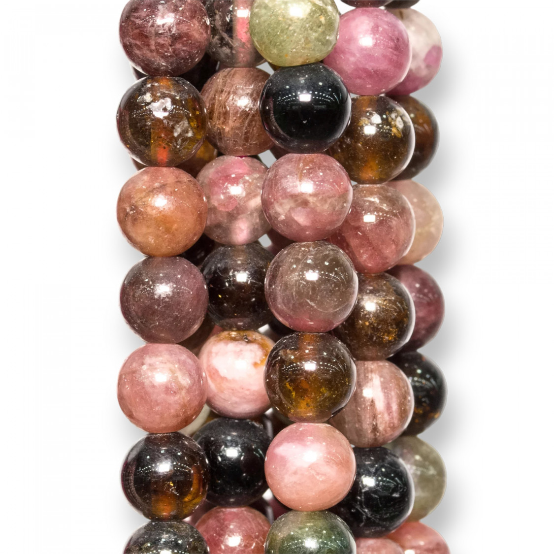 Tourmaline ronde lisse multicolore 6mm-TOURMALINE MULTICOLORE | Worldofjewel.com