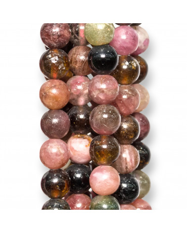 Tourmaline ronde lisse multicolore 6mm-TOURMALINE MULTICOLORE | Worldofjewel.com