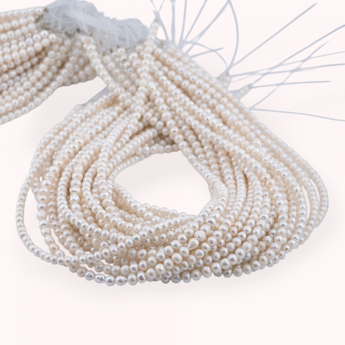 Perle Di Fiume Microperle Tondo 5,0mm A Bianco-MICROPERLE | Worldofjewel.com