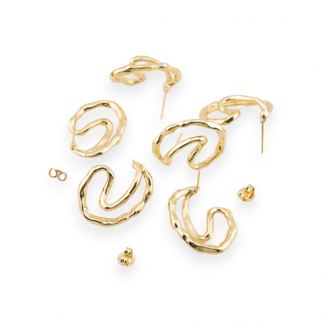 Base Per Orecchini Di Bronzo Perno 22x27mm 6 Paia-BASI DI OTTONE E BRONZO | Worldofjewel.com