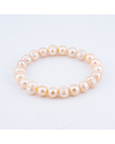 Bracciale Di Perle Di Fiume Tonde 10-11mm-BRACCIALI DI PIETRE E PERLE | Worldofjewel.com