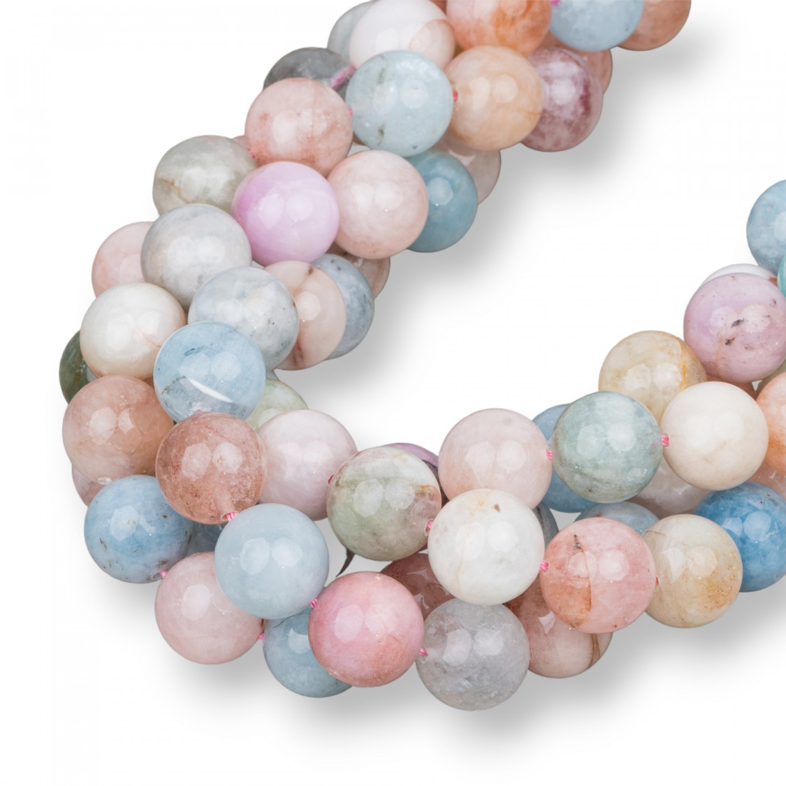Acquamarina Berilli Morganite Top Tondo Liscio 9mm-ACQUAMARINA MULTICOLOR | Worldofjewel.com