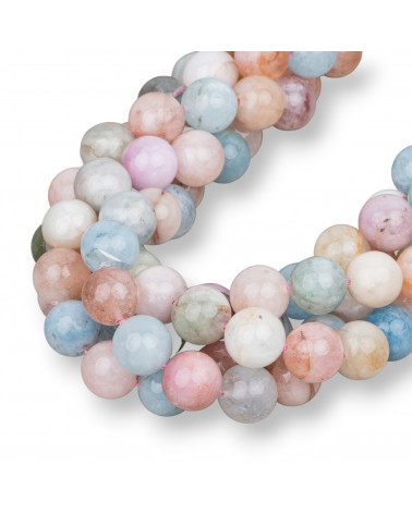 Acquamarina Berilli Morganite Top Tondo Liscio 9mm-ACQUAMARINA MULTICOLOR | Worldofjewel.com