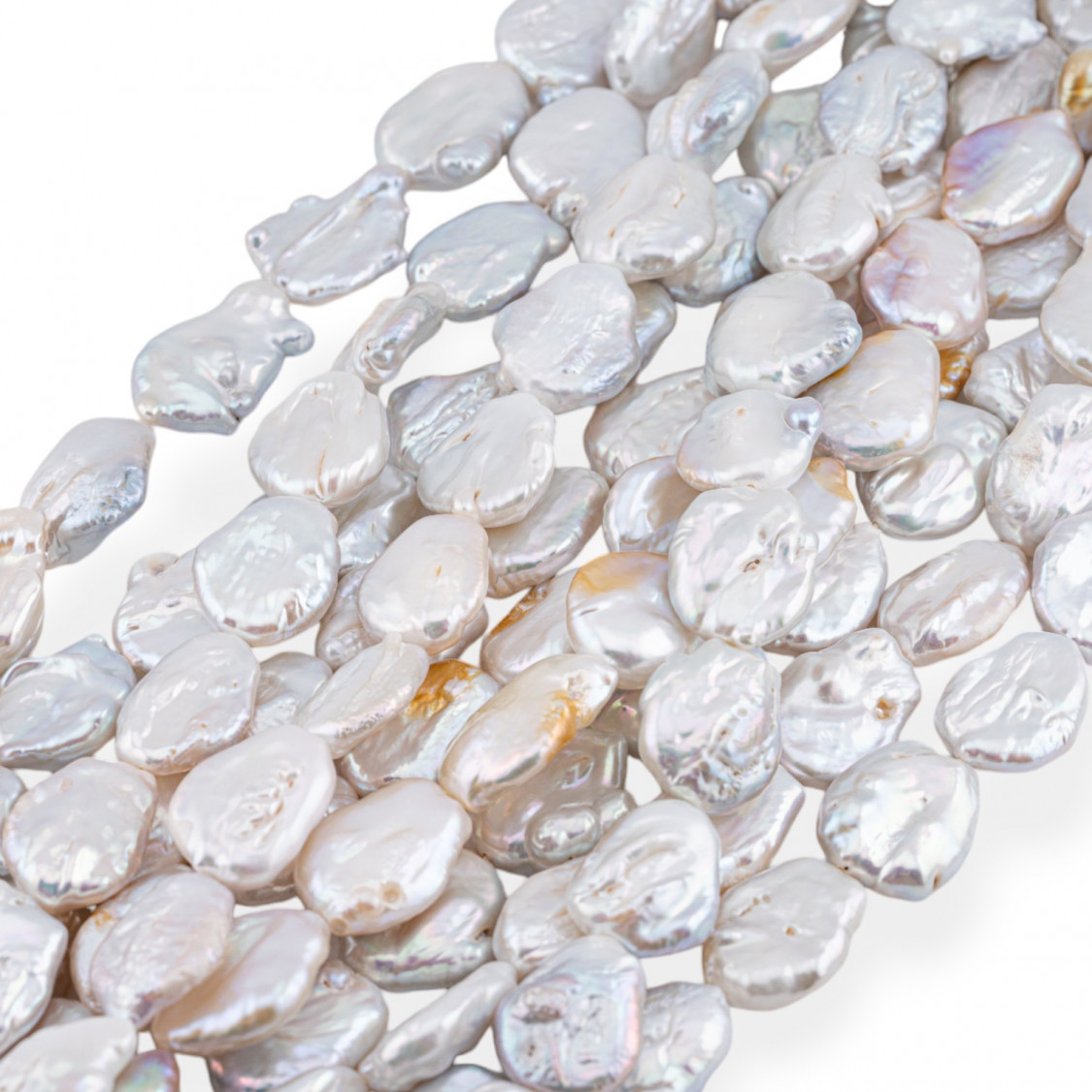 Perle Di Fiume Barocche Piatte (REL) Bianco 55-60gr-PERLE BAROCCHE | Worldofjewel.com