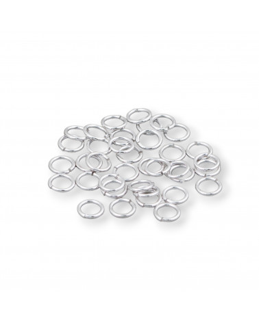 Contromaglia Anellini Di Argento 925 Aperti 4mm Filo 0,7mm 5gr Rodiato-ANILLOS ABIERTOS | Worldofjewel.com