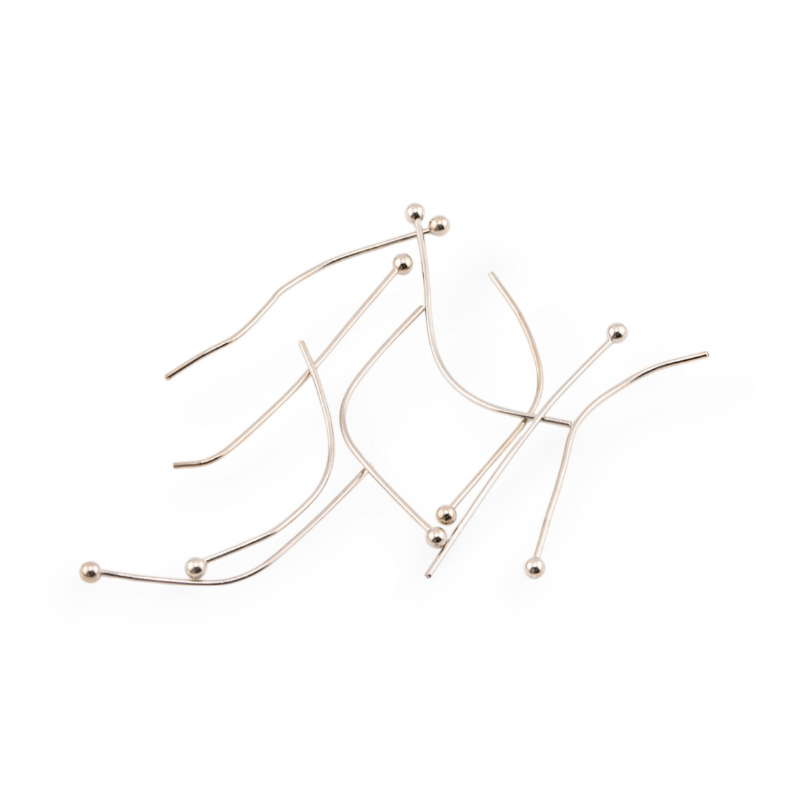 Chiodini Spilli Di Ottone Testa Tonda Pallina 0,6x20mm 1 kg Rodiato-CHIODINI A PALLINA | Worldofjewel.com