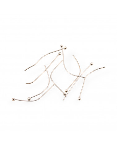 Chiodini Spilli Di Ottone Testa Tonda Pallina 0,6x20mm 1 kg Rodiato-CHIODINI A PALLINA | Worldofjewel.com
